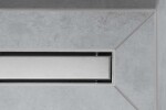 HANSGROHE - RainDrain Match Sprchový žlab s nerezovým roštem 600, s výškově stavitelným rámem, kartáčovaná nerez 56036800