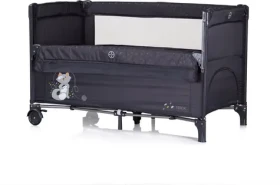 CHIPOLINO Postýlka cestovní se sklopnou bočnicí Relax Anthracite (KOSIRE256AN)