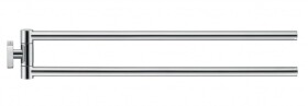 DURAVIT - Karree Držák ručníků dvojitý otočný, délka 45 cm, chrom 0099581000