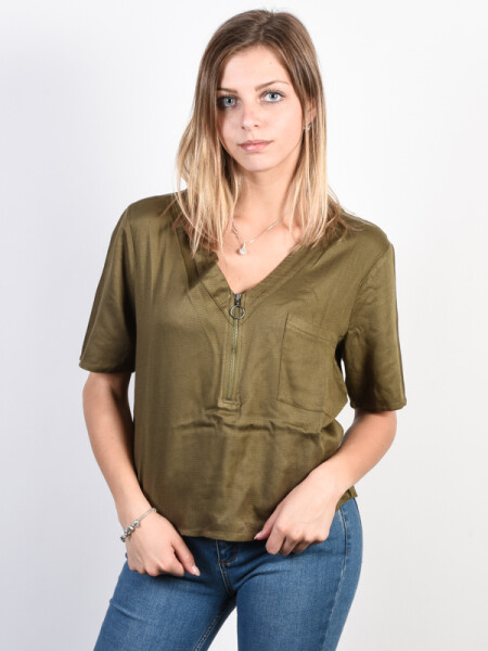 RVCA CLULESS BURNT OLIVE dámské tričko krátkým rukávem