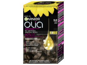 Garnier Olia permanentní barva na vlasy 5.0 Hnědá, 60+60+54ml