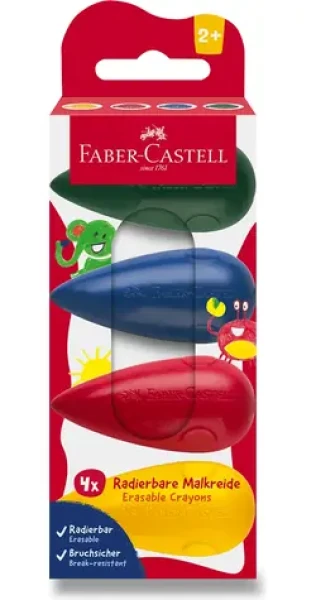 Faber-Castell Voskové pastelky do dlaně / Voskovky / 4 ks / ergonomický úchop (0085/1204080)