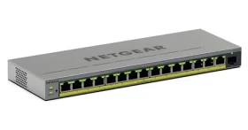 NETGEAR 16-port Gigabit PoE+ Plus šedá / Switch / 16× GbE / PoE+ 250,6 W (GS116EPP-100EUS)