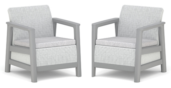 KETER SCANDI LINEA DUO SET - Ash grey/Storm grey