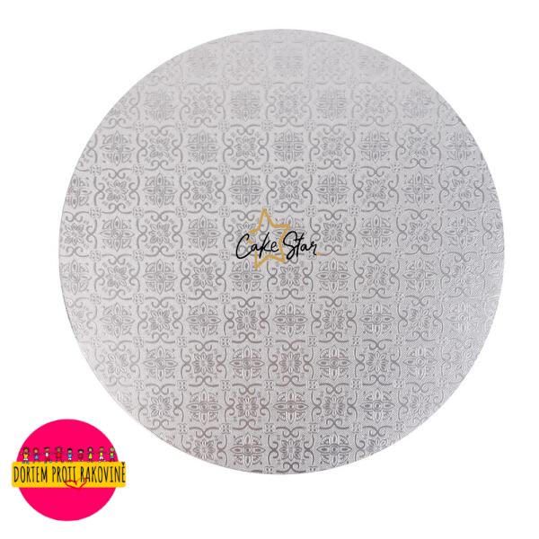 Cake Star Tác pevný stříbrný Jinju 28cm 11"