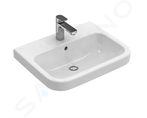 VILLEROY & BOCH - Architectura Umyvadlo 550x470 mm, s přepadem, otvor pro baterii, CeramicPlus, alpská bílá 418855R1