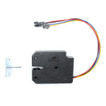 Elektrozámek do dveří se snímačem zavření - 12V, 73x58x13,3mm, plastový