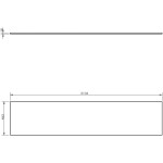 MEXEN - Uni vrchní deska 210, grafit mat 91AXX-2104-464-18-66