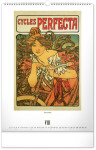 Kalendář 2024 nástěnný: Alfons Mucha, 33 × 46 cm