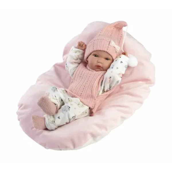 Llorens 63504 NEW BORN HOLČIČKA - realistická panenka miminko s celovinylovým tělem - 35 cm