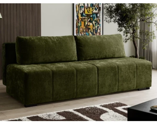 Rozkládací pohovka Zora, lahvově zelená látka