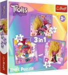 Trefl - Puzzle - Trollové 3: Seznamte se s Trollíky 3v1