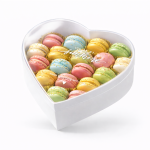 Cake star Dárkový box "srdce" pruhledné víko 28x25x11cm "L"