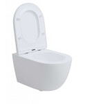 Kielle - Oudee Závěsné WC se sedátkem SoftClose, Rimless Vortex+, bílá 30102005