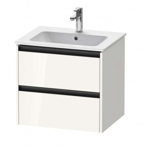 DURAVIT - Ketho.2 Umyvadlová skříňka 55x61x48 cm, 2 zásuvky, lesklá bílá K25262022220000