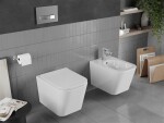 MEXEN/S - Teo Závěsná WC mísa včetně sedátka s slow-slim, duroplast, bílá 30850600