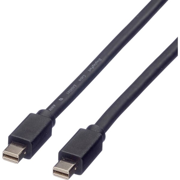 Roline DisplayPort kabel Mini DisplayPort konektory, Mini DisplayPort konektory 2.00 m černá 11.04.5640 stíněný Kabel DisplayPort