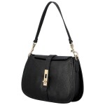 Módní dámská kožená kabelka na rameno Deimis, černá