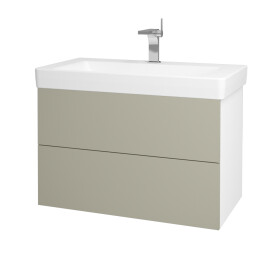 Dřevojas - Koupelnová skříňka VARIANTE SZZ2 85 pro umyvadlo Laufen Pro S - N01 Bílá lesk / M05 Béžová mat 195472