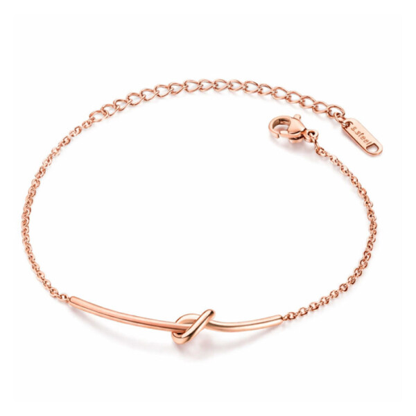 Ocelový náramek Jéssica Rose Gold - chirurgická ocel, Zlatá 17 cm + 5 cm (prodloužení)