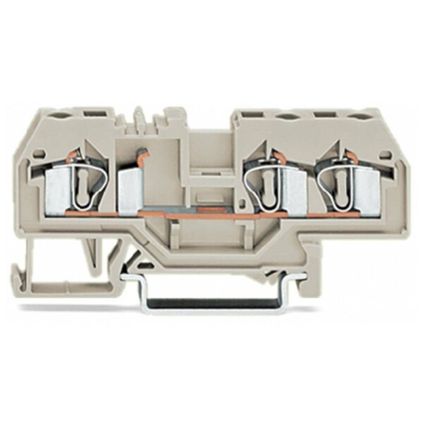 WAGO 281-993 průchodková svorka 6 mm pružinová svorka osazení: L šedá 50 ks