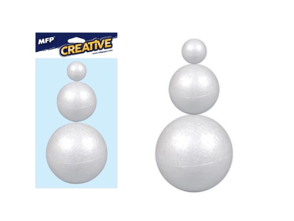 Koule set 6, 8, 10cm/3ks polystyren