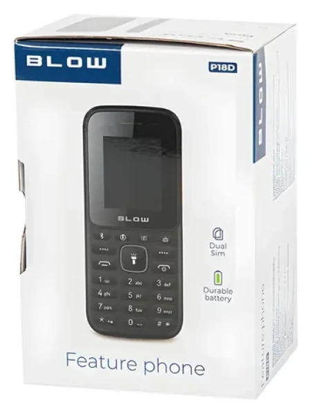 BLOW P18D černá / Tlačítkový telefon / Dual SIM / 4,4” displej / FM rádio / Bluetooth (75-031#)