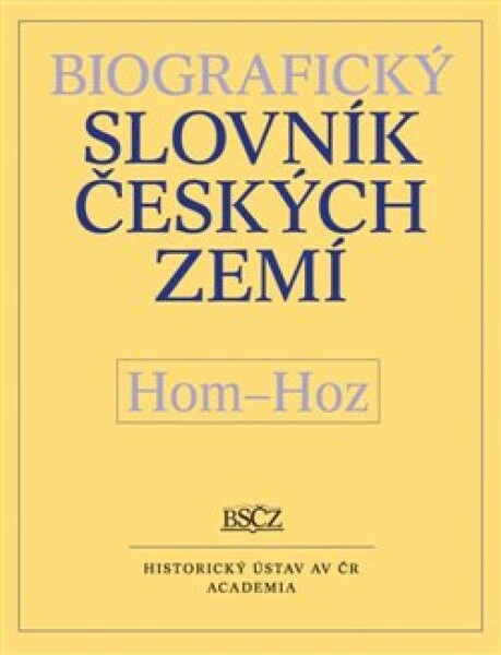 Biografický slovník českých zemí (Hom–Hoz) Zdeněk Doskočil