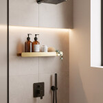 REA - Police do koupelny SF03 45cm gold brush REA-06007