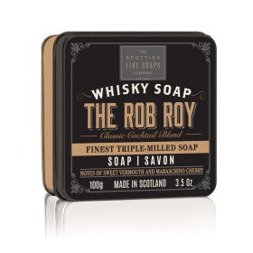 SCOTTISH FINE SOAPS Mýdlo v plechové krabičce The Rob Roy 100 g, černá barva, kov