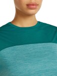 Dámské merino triko s krátkým rukávem ICEBREAKER Wmns 125 Cool-Lite Sphere III SS Tee Colour Block, Tidal Teal hthr/Tidal Teal/Cb velikost: XS