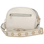 Trendy dámská koženková kabelka Lusy, krémová