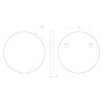 SAPHO - NOTION kulaté zrcadlo v rámu ø 60cm, zlato mat NT600G