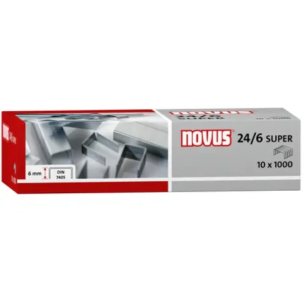 Novus Spony do sešívačky 24/6 DIN Super / Spony do sešívačky / 6 mm / 10 000 ks (60-HK24/610000)