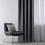 Zatemňovací závěs blackout RESTILO grafitový 140 x 245 cm sada 2 ks