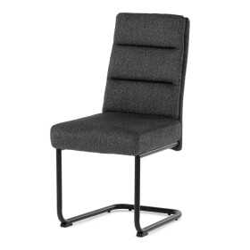Židle jídelní, taštičkové pružiny v sedáku, madlo na opěráku, tmavě šedá látka, černý kov