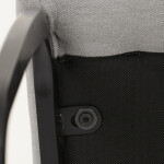 Židle jídelní, světle šedá látka, černé kovové nohy