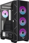 PREYON Nest Meshy+ ARGB černá / ATX / USB-A 3.0 / 2x USB-A 2.0 / 4x 120mm / bez zdroje / průhledná bočnice (PRENMP04B)