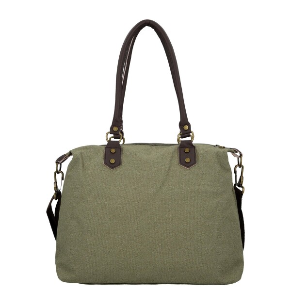 Trendy dámská textilní kabelka na rameno Petra, zelená