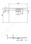 VILLEROY & BOCH - Architectura MetalRim Sprchová vanička, 700x900 mm, VilboGrip, alpská bílá UDA9070ARA215GV-01