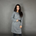 HOSH Pletené šaty ELLIS s páskem Barva: Černá