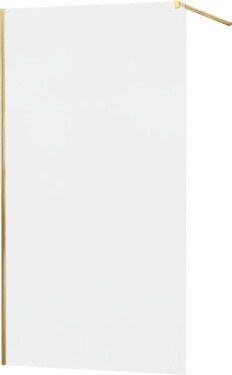 MEXEN - KIOTO Sprchová zástěna WALK-IN 90x200 cm 8 mm, zlatá, matné sklo 800-090-101-50-30