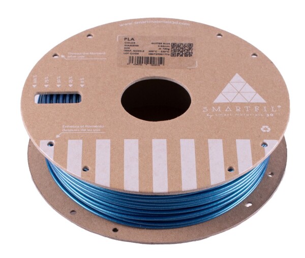 PLA filament třpytivý modrý Glitter Blue 1,75 mm Smartfil 1 kg