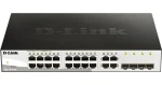 D-Link DGS-1210-20 / Smart switch / 16x gigabit RJ45 / 4x combo RJ45/SFP / bez ventilátoru