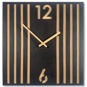 DumDekorace Designové nástěnné hodiny LAMELE 50 x 50 cm