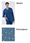 Pánské pyžamo Karelpiu KC8211 Petrolejová XXL