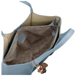 Moderní dámská koženková kabelka na rameno Olga, světle modrá