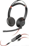 Poly Blackwire C5220 černá / Náhlavní souprava / mikrofon / dvě sluchátka / 3.5mm jack / USB-C (805H3AA)