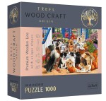 Trefl Wood Craft Origin Puzzle Psí přátelství 1000 dílků - Trefl