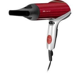 BRAUN HD770 Satin Hair 7 červená / fén na vlasy / 2000 W / 3 teploty / 2 rychlosti / difuzér (HD770E)